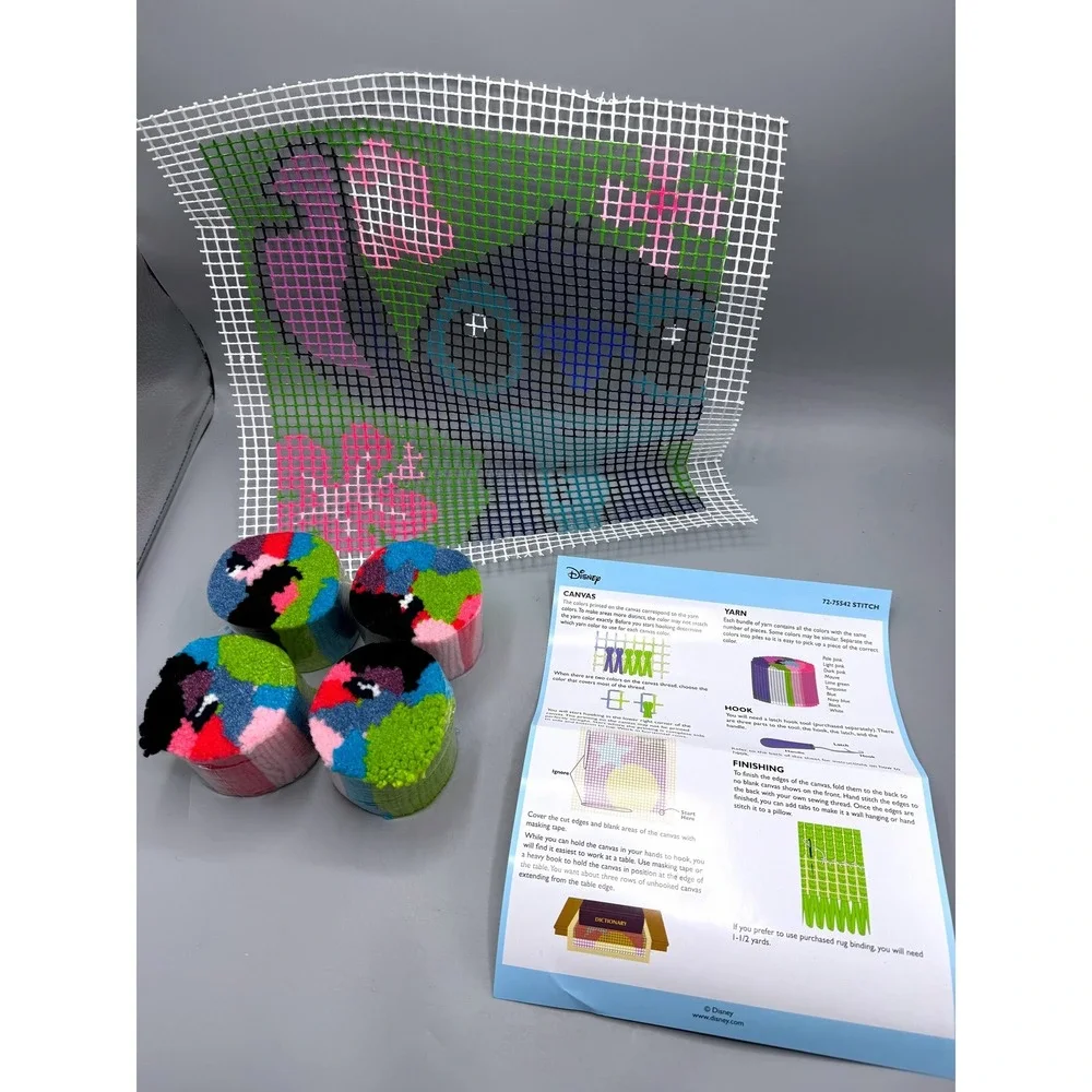 Disney Stitch Latch Hook Kit Dimensions 72-75542 Lilo and Stitch 12x12 DIY Craft